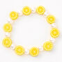 Lemon Slices Beaded Stretch Bracelet,