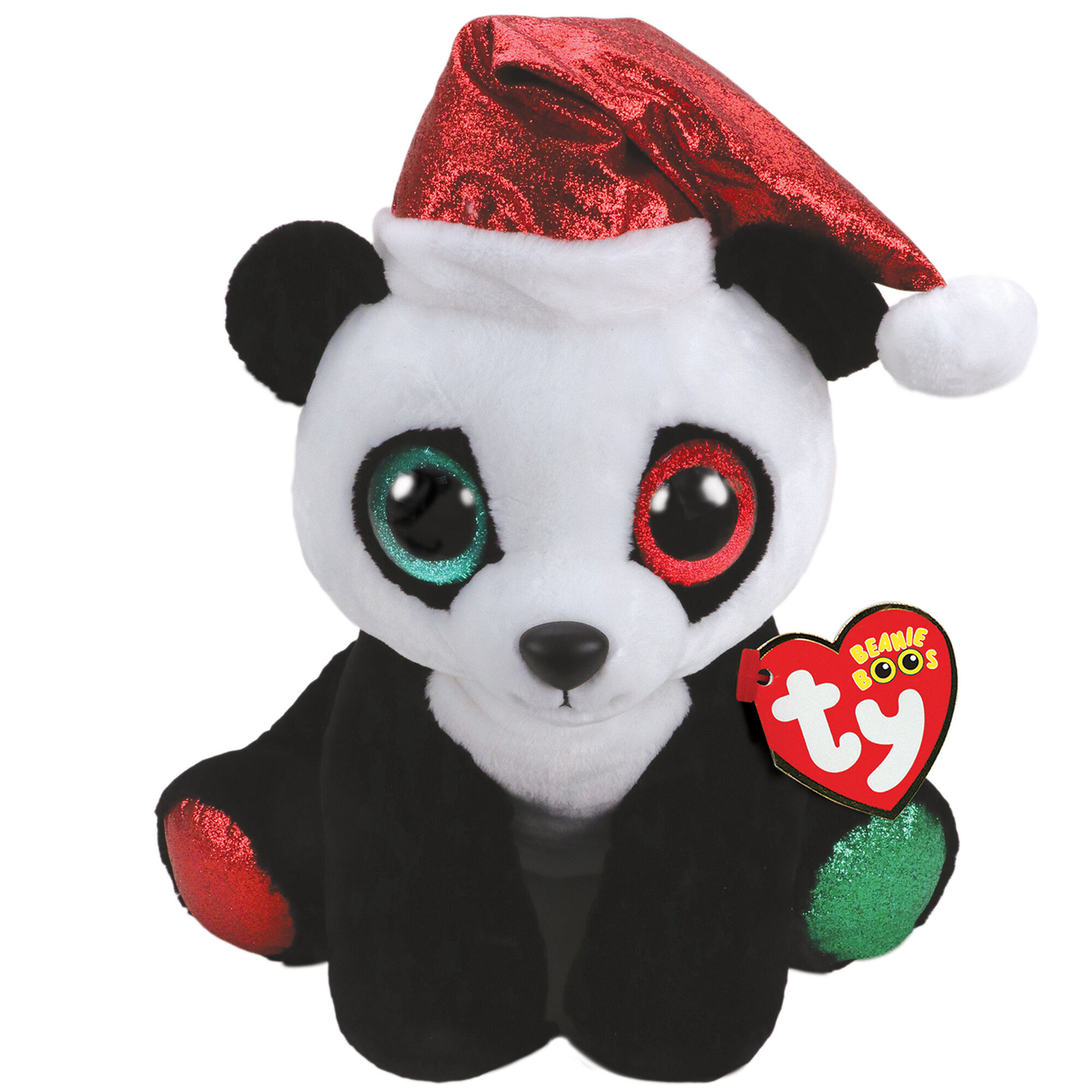 eyebrow Excessive alone Ty Beanie Boo Large Pandy Claus the Panda Soft Toy | Claire's