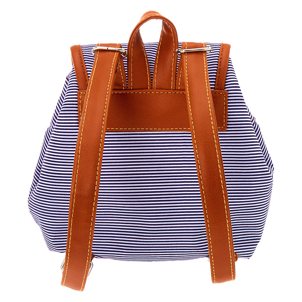 Claire's Club Navy Striped Backpack,