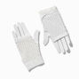 White Fishnet Fingerless Gloves,