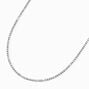 Hematite Cubic Zirconia Crystal Chain Tennis Necklace,