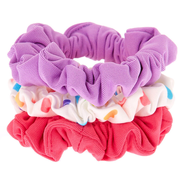 Claire&#39;s Club Small Cute Heart Hair Scrunchies - 3 Pack,