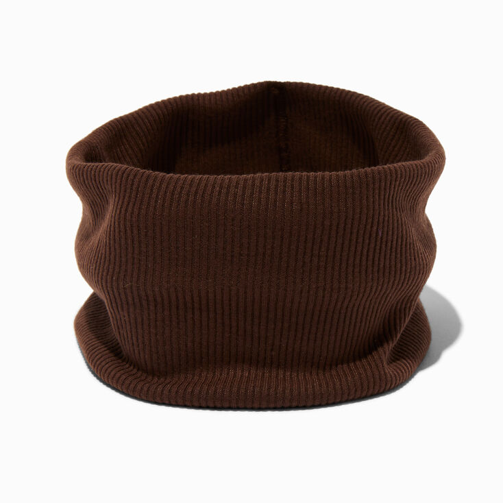 Brown Jersey Flat Headwrap,