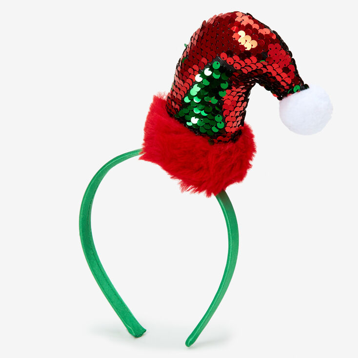 Christmas Sequin Elf Hat Headband - Green,