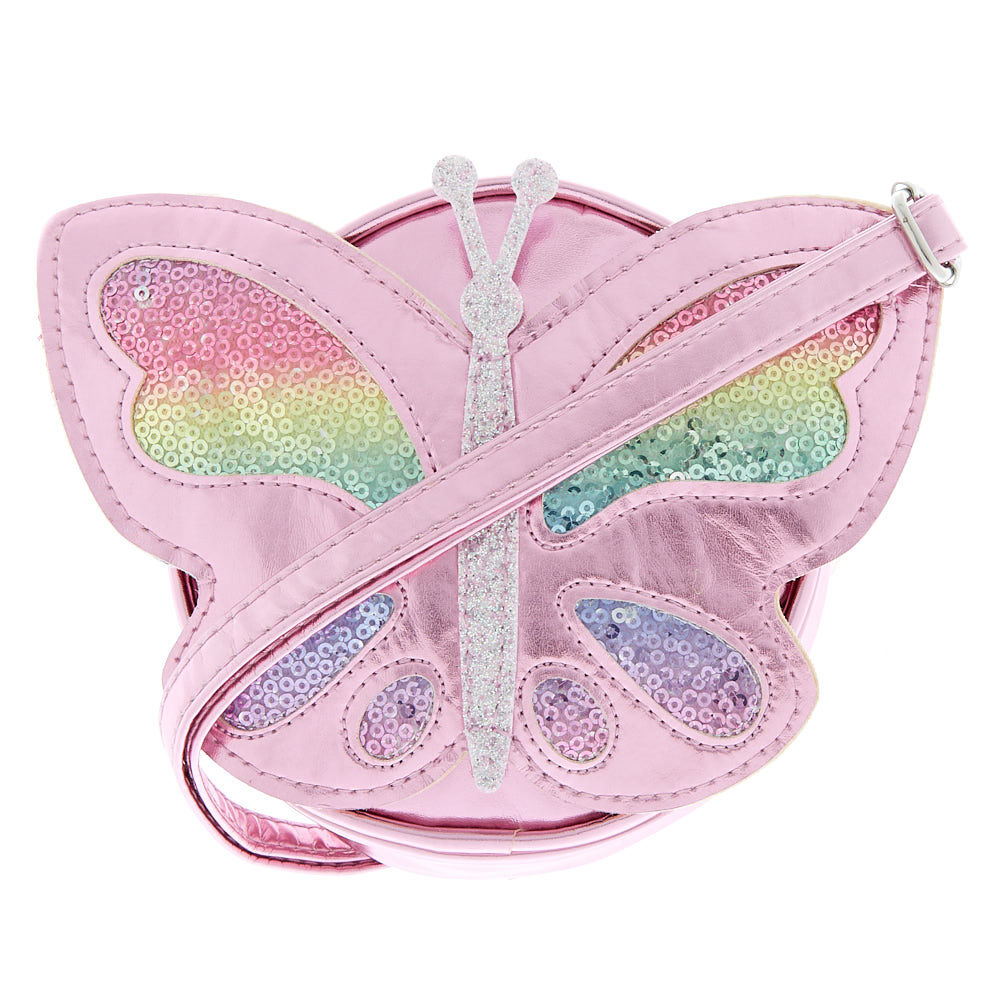 Pink butterfly hot sale bag