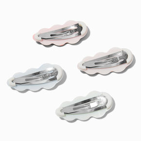 Pastel Wavy Jelly Snap Hair Clips - 4 Pack,
