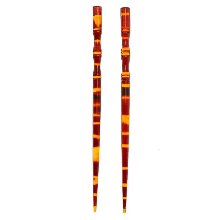 Tortoiseshell Hair Sticks - 2 Pack,