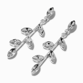 Silver-tone Crystal Vine 1.5&quot; Drop Earrings,