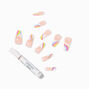 Rainbow Pastel Vegan Faux Nail Set - 4 Pack,