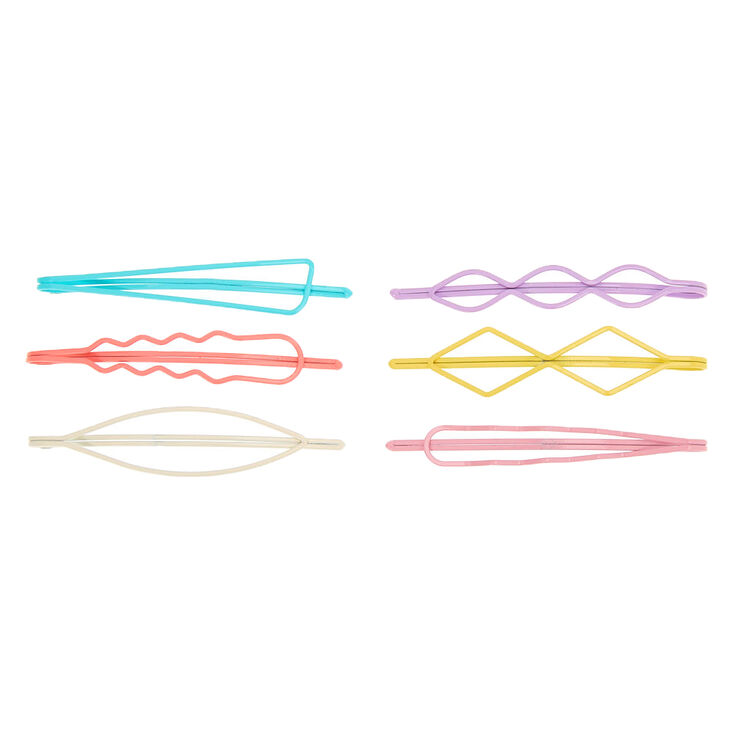 Pastel Geometric Hair Pins - 6 Pack,
