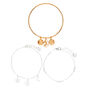 Mixed Metal Celestial Bracelets - 3 Pack,