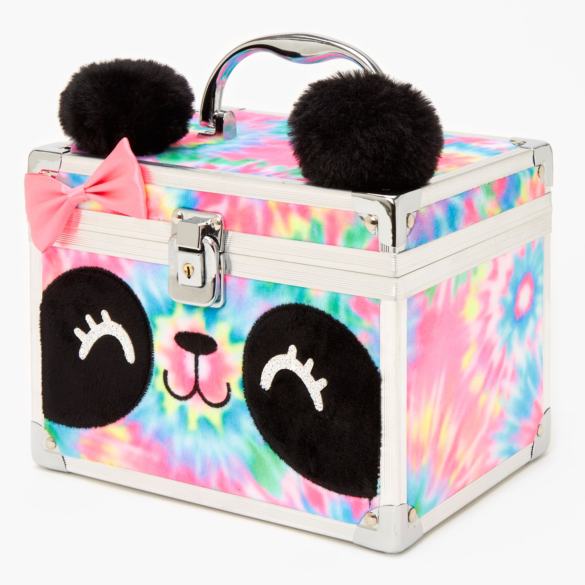 Tie-Dye Panda Furry Lock Box,