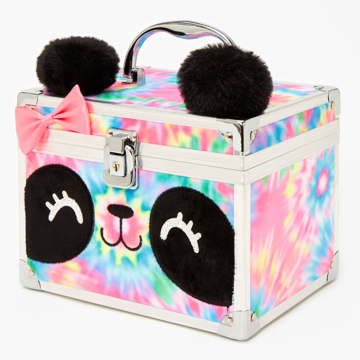 Tie-Dye Panda Furry Lock Box,