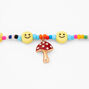 Multicolor Beaded Mushroom Choker Necklace,