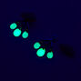 Glow in the Dark Rain Cloud Front &amp; Back Earrings ,