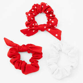 Claire&#39;s Club Polka Dot Scrunchies - Red, 3 Pack,