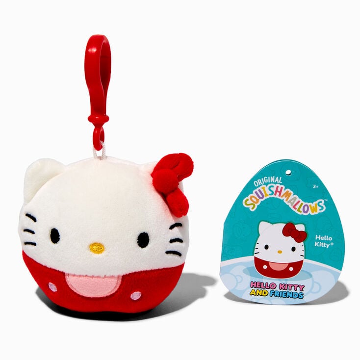 Squishmallows&trade; x Hello Kitty&reg; And Friends 3.5&#39;&#39; Hello Kitty&reg; Plush Bag Clip,