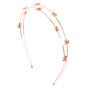 Rose Gold Two Row Flower Headband,