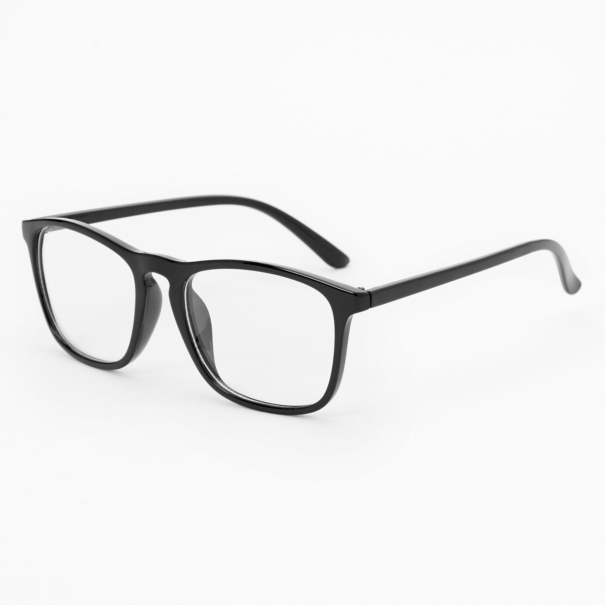 View Claires Solid Retro Clear Glass Frames Black information