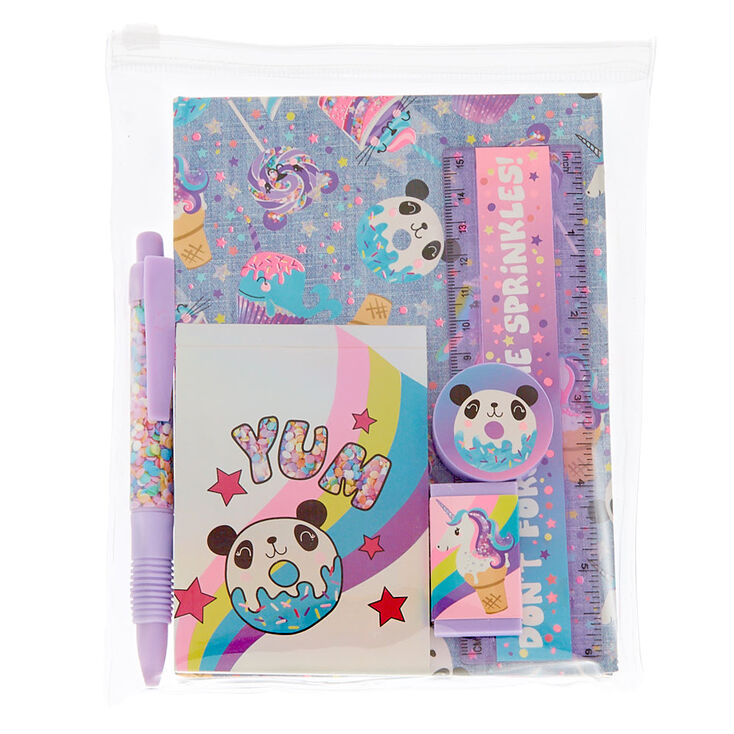 Sweet Panda Stationery Set - Lavender, 6 Pack,