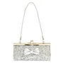 Sac pochette &agrave; n&oelig;ud paillet&eacute; couleur argent&eacute; du Claire&#39;s&nbsp;Club,
