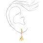 Gold 15MM Crystal Bee Huggie Hoop Earrings,