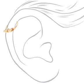 Gold-tone 16G Mixed Snake Cartilage Hoop &amp; Flat Back Earrings - 3 Pack,