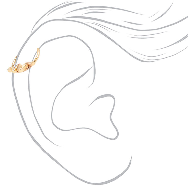 Gold 16G Mixed Snake Cartilage Flat Back & Hoop Earrings - 3 Pack ...