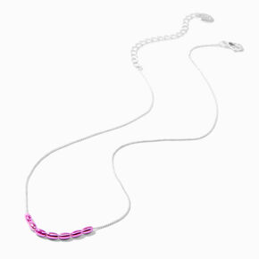 Purple Anodized Slide Bead Chain Necklace,