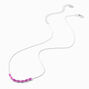 Purple Anodized Slide Bead Chain Necklace,