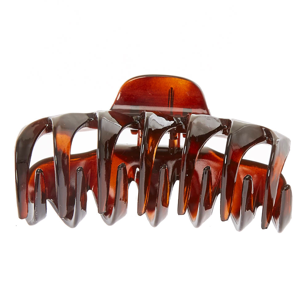 Medium Spiked Hair Claw - Brown,