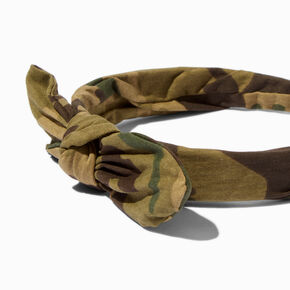 Camouflage Knotted Bow Headband,