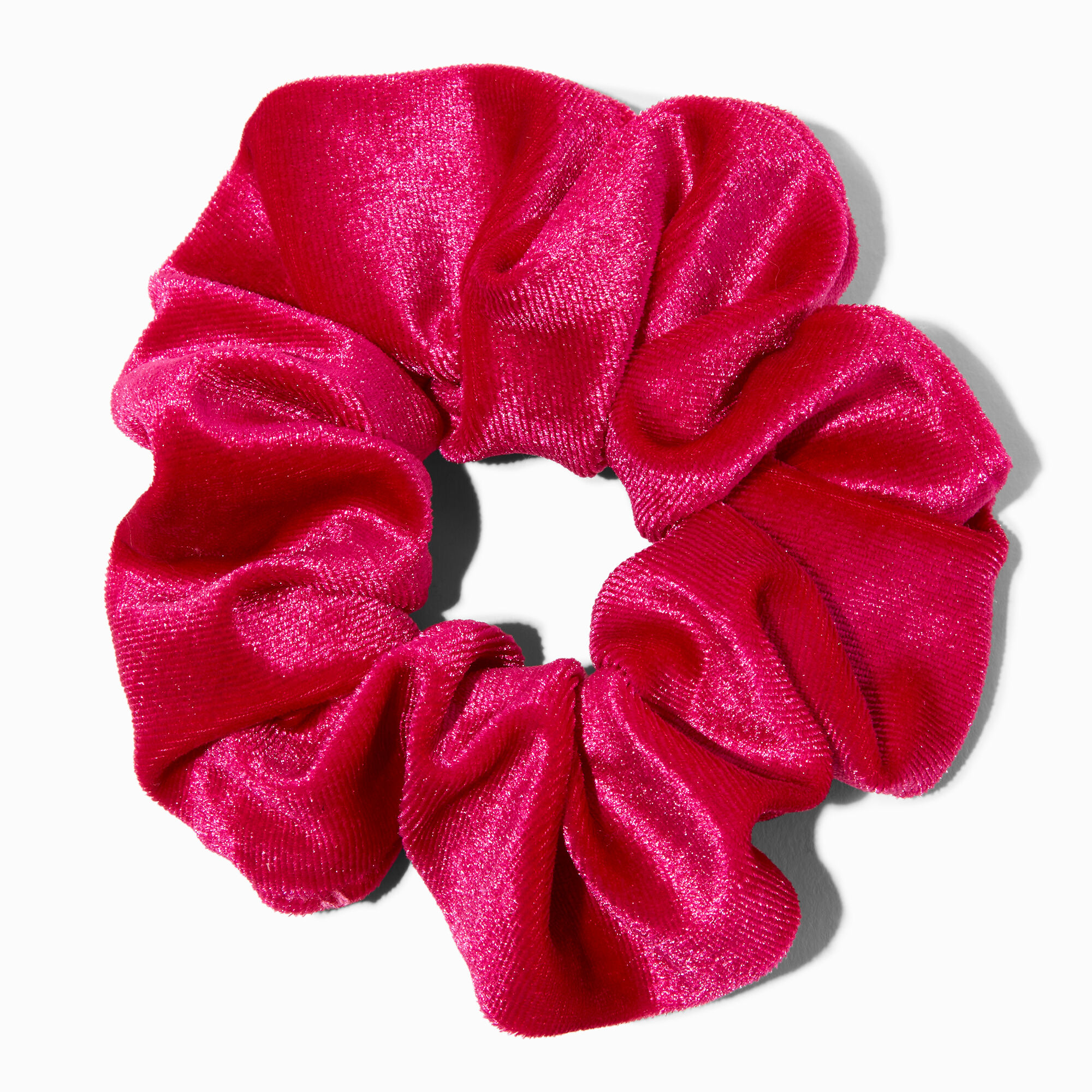 View Claires Bright Velvet Hair Scrunchie Pink information