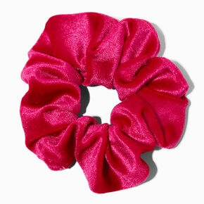 Bright Pink Velvet Hair Scrunchie,