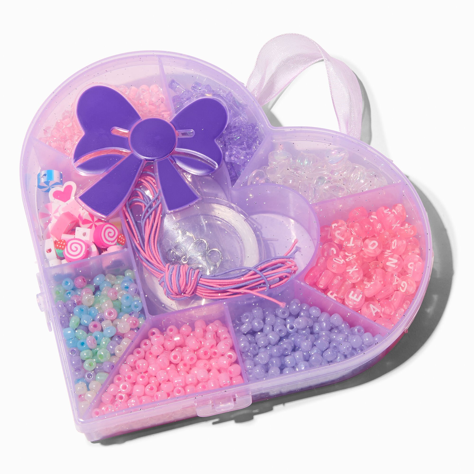 View Claires Heart MakeItYourself Bead Kit Pink information