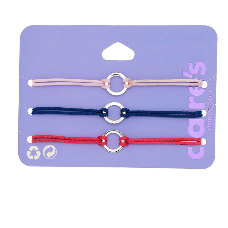 Girly Circle Statement Bracelets - 3 Pack,