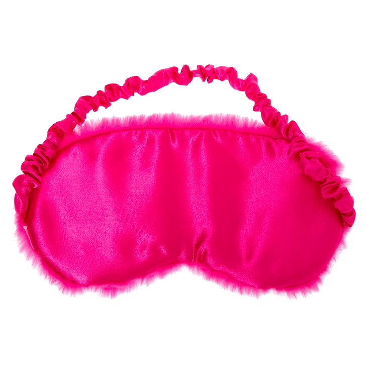 Plush Sequin Eyelash Sleeping Mask - Pink,