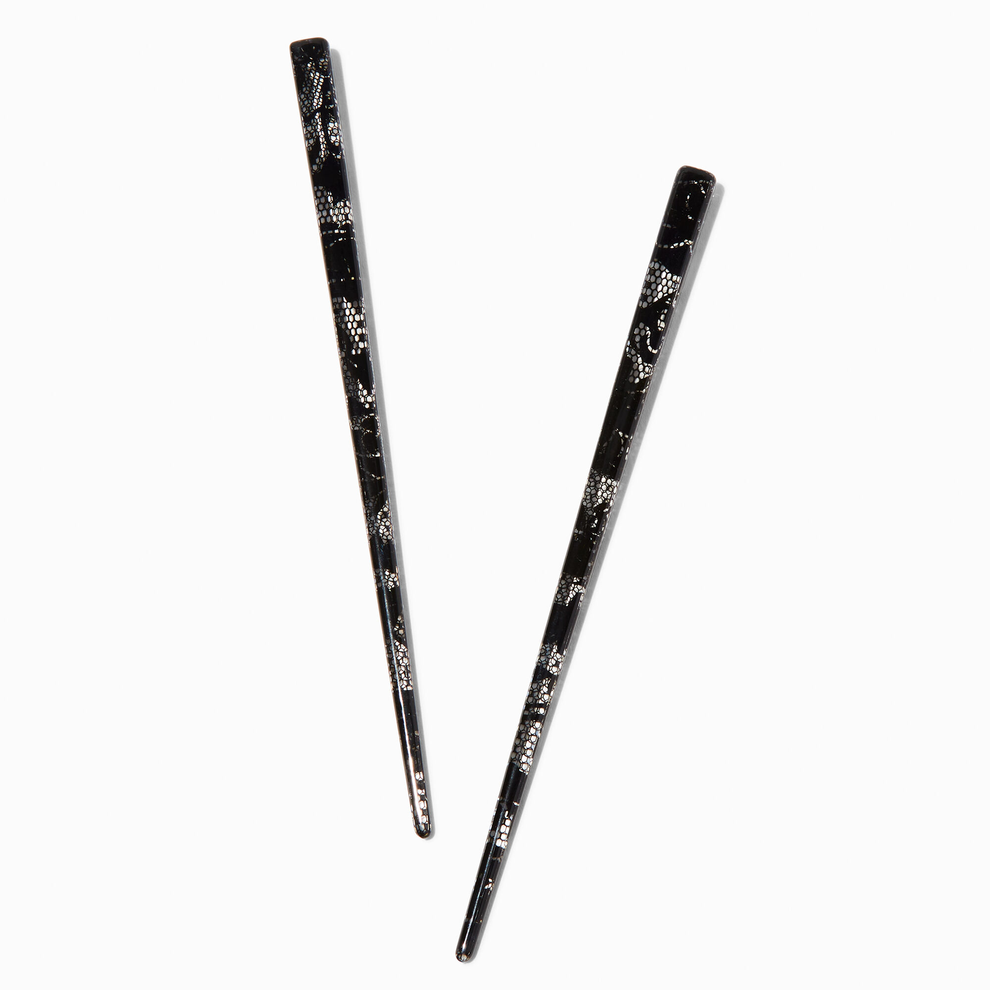 View Claires Lace Hair Sticks 2 Pack Black information
