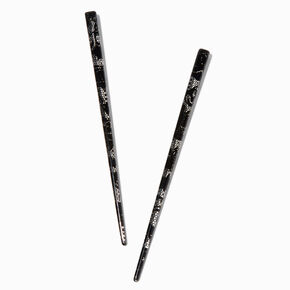 Black Lace Hair Sticks - 2 Pack,