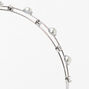 Silver Double Row Embellished Headband,