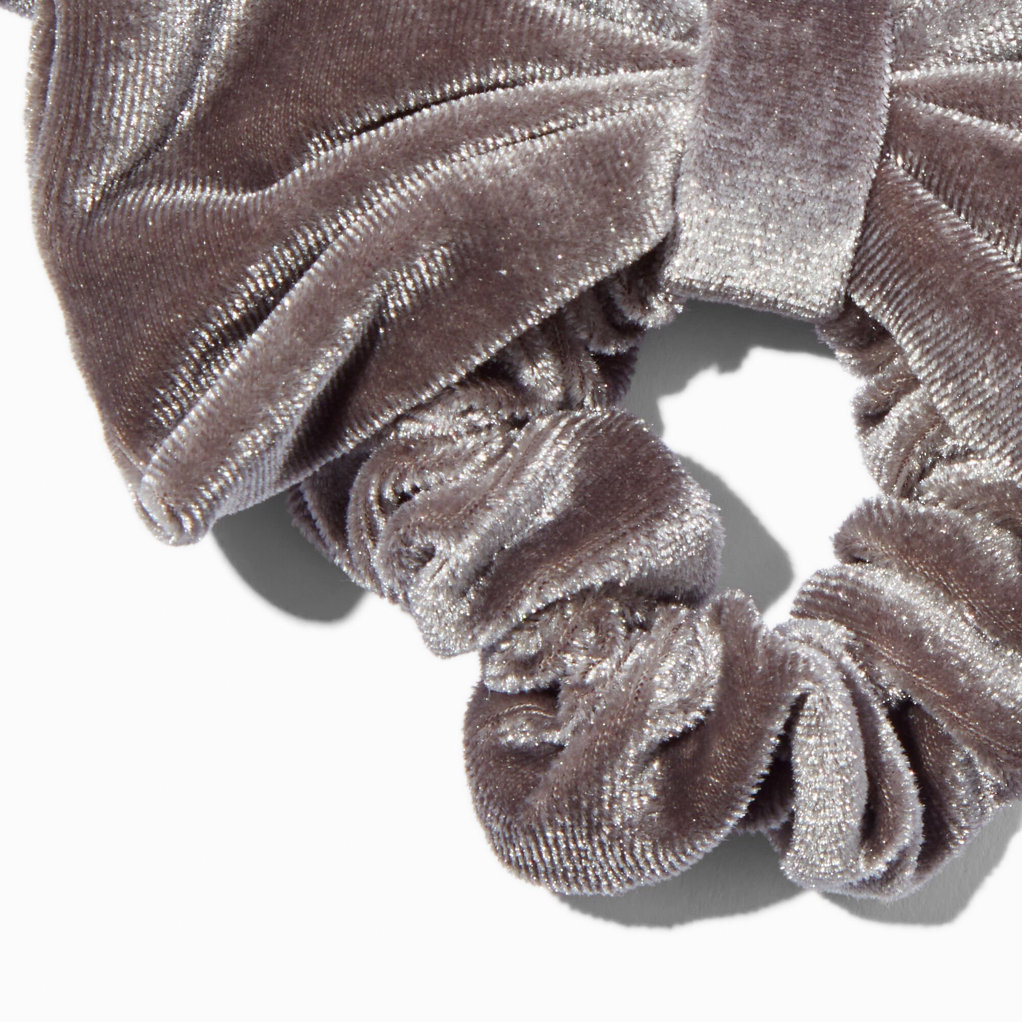 Orchid Gray Medium Velvet Hair Scrunchie,