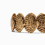 Gold-tone Scallop Shell Stretch Bracelet ,