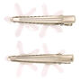 Glitter Crystal Flower Hair Clips - Ivory, 2 Pack,