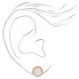 Rose Gold Sparkle Stud Earrings - 6 Pack,