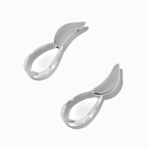 Clear Lucite Teardrop Linear Drop Earrings,