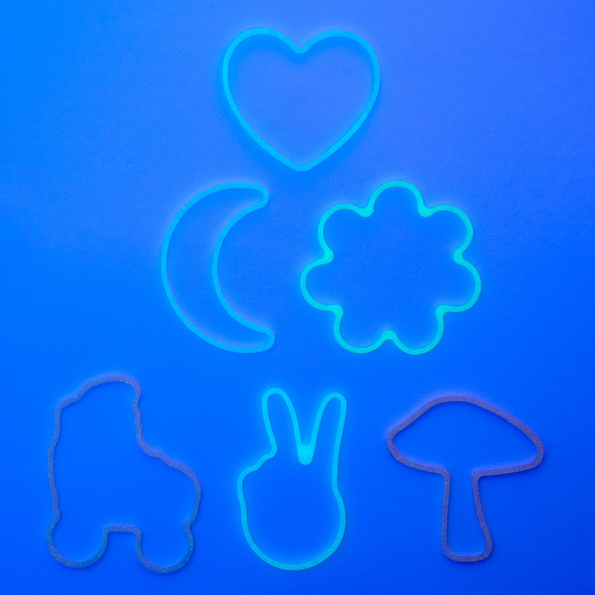 Groovy Glow Glow In The Dark Stretchy Bands Bracelets - 12 Pack,