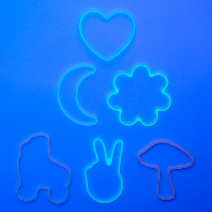 Groovy Glow Glow In The Dark Stretchy Bands Bracelets - 12 Pack,
