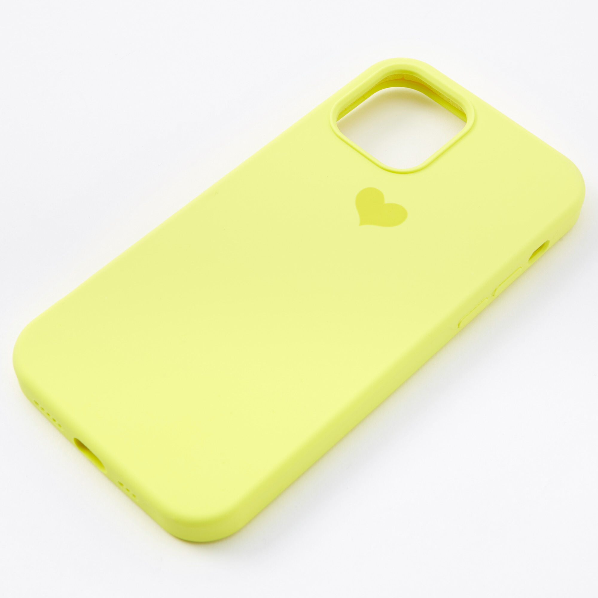 Coque de portable cœur jaune fluo - Compatible avec iPhone® 12/12 Pro,