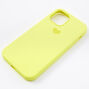 Coque de portable c&oelig;ur jaune fluo - Compatible avec iPhone&reg;&nbsp;12/12 Pro,