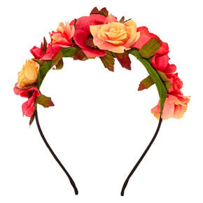 Pink Sunset Wildflower Headband,